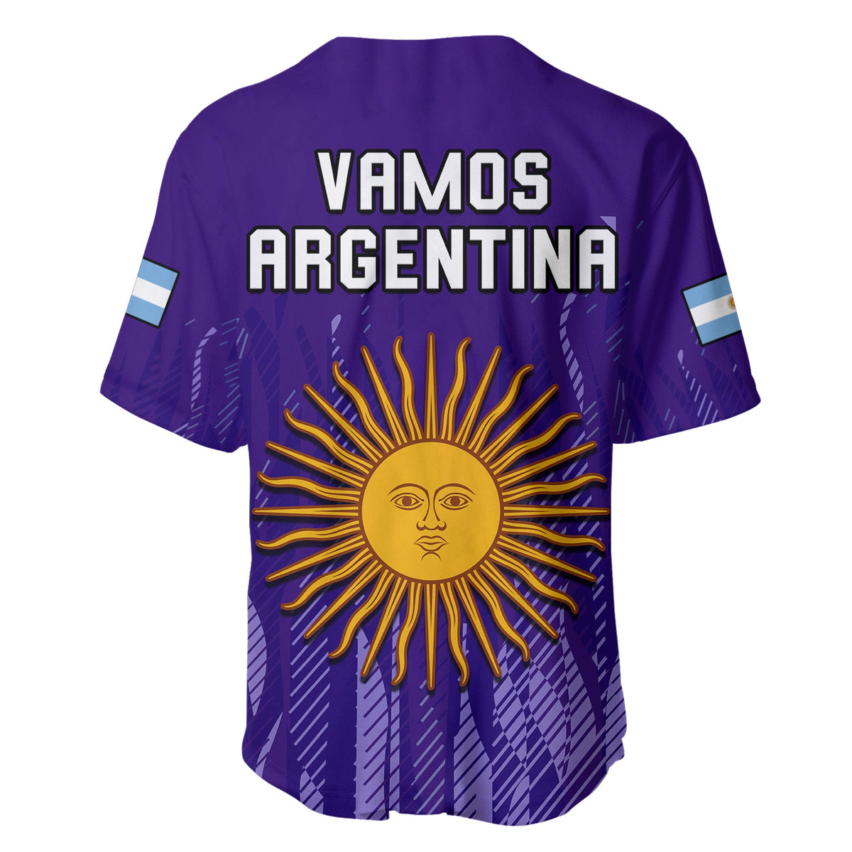 Argentina Football Baseball Jersey Vamos La Albiceleste 2022 Newest Style - Wonder Print Shop