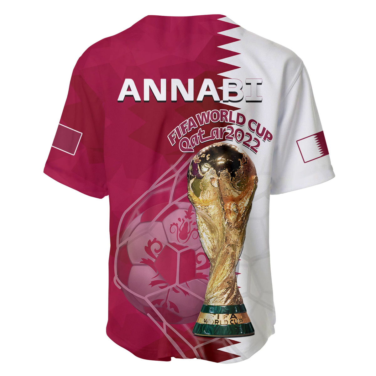 Qatar Football Baseball Jersey Annabi Champions Proud WC 2022 - Wonder Print Shop