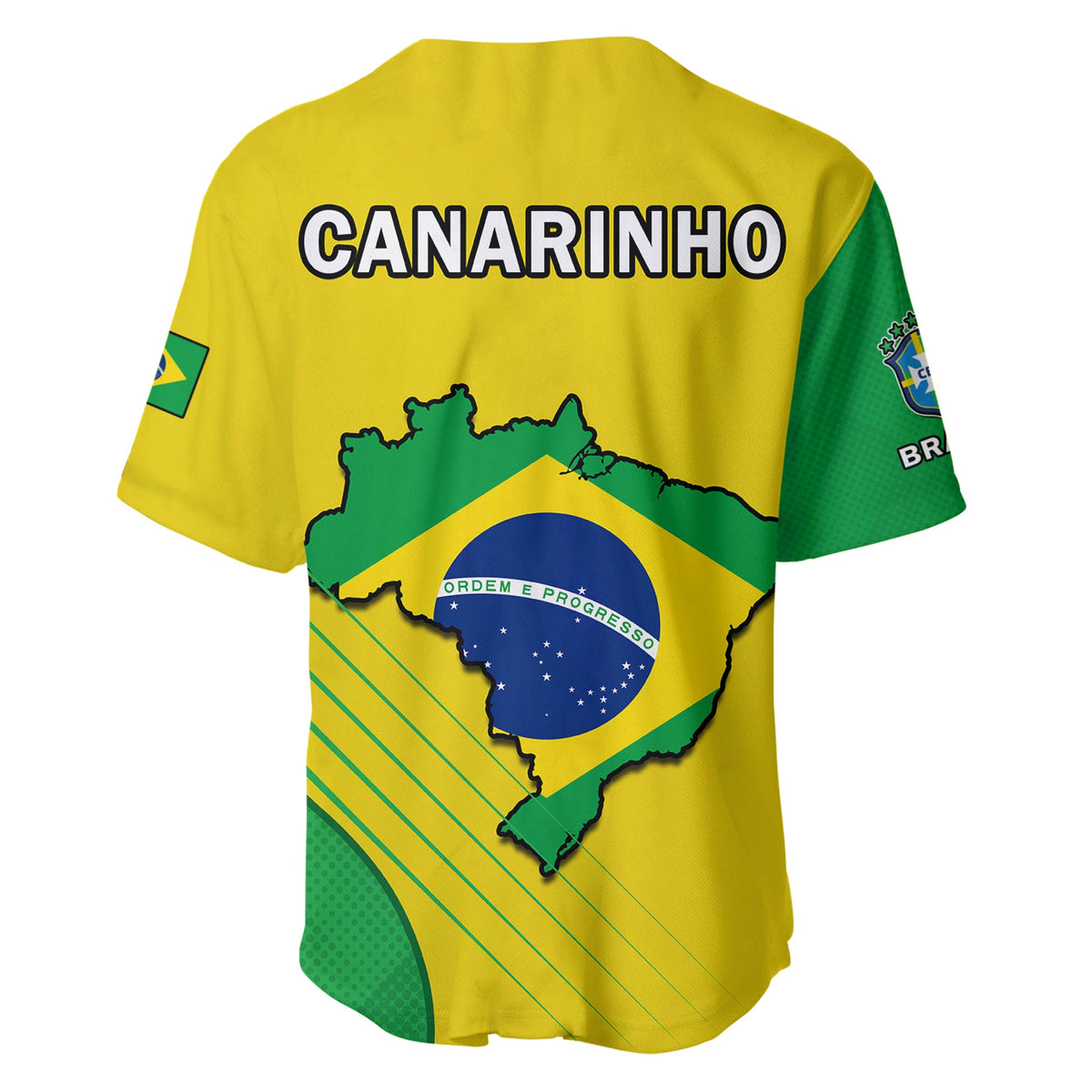 Brazil Football Baseball Jersey Brasil Map Come On Canarinho Sporty Style - Wonder Print Shop