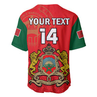 (Custom Text and Number) Morocco Football Baseball Jersey Atlas Lions Red World Cup 2022 - Wonder Print Shop