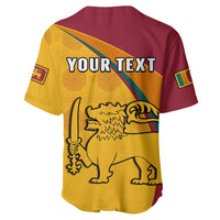 (Custom Personalised) Sri Lanka Baseball Jersey Sri Lankan Pattern Happy 75 Years Of Independence Ver.01 - Wonder Print Shop