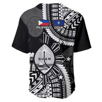 Guam and Philippines Baseball Jersey Guaman Filipinas Together Black Ver.01 - Wonder Print Shop