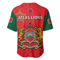 Morocco Football Baseball Jersey Atlas Lions Red World Cup 2022 - Wonder Print Shop