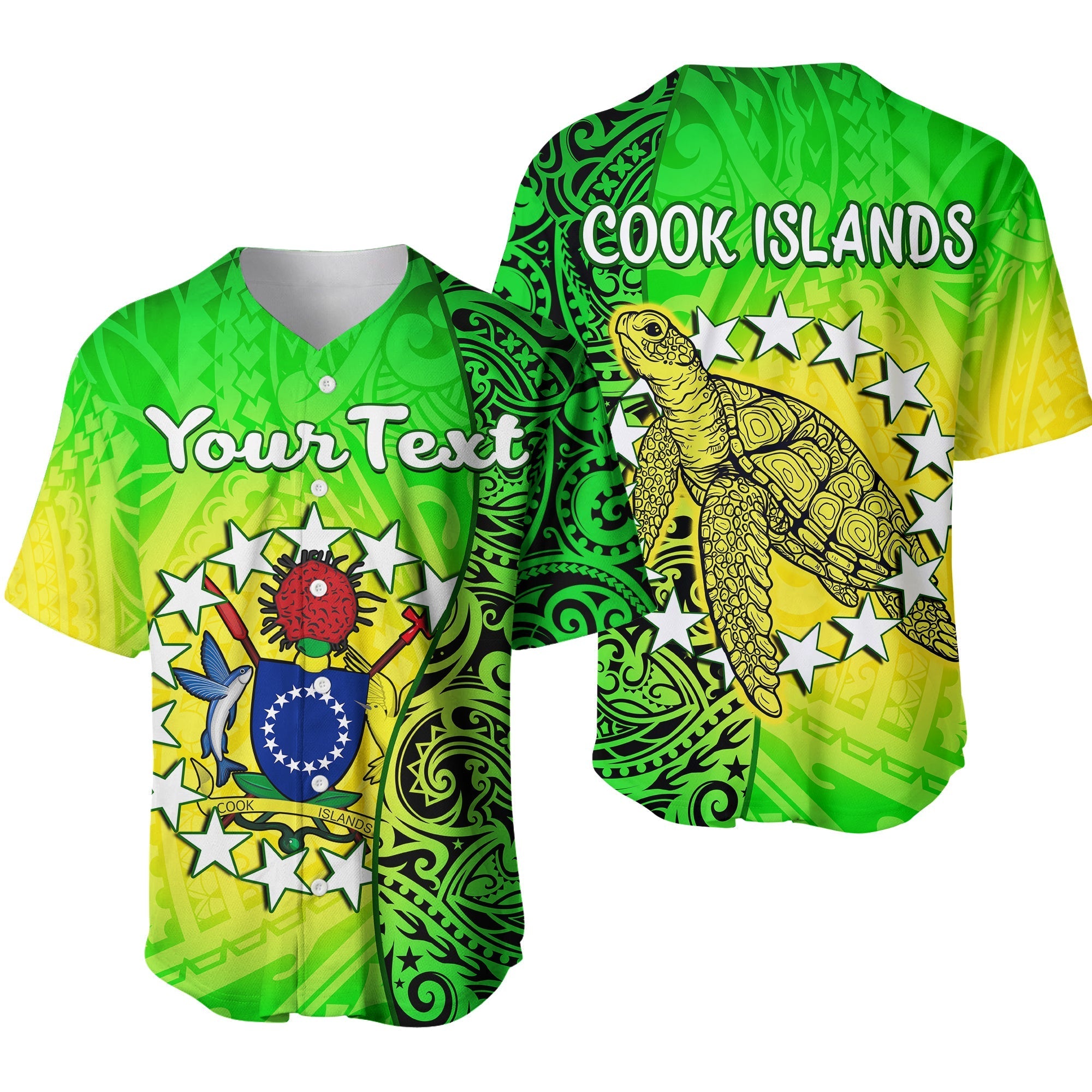 custom-personalised-cook-islands-baseball-jersey-cook-islands-coat-of-arms-turtle-polynesian