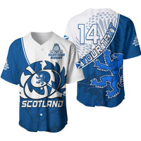 (Custom Text and Number) Scotland Rugby Baseball Jersey Scottish Coat Of Arms Mix Thistle Newest Version - Wonder Print Shop