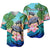 Custom Personalised Polynesian Turtle Coconut Tree And Orchids Baseball Jersey - Wonder Print Shop
