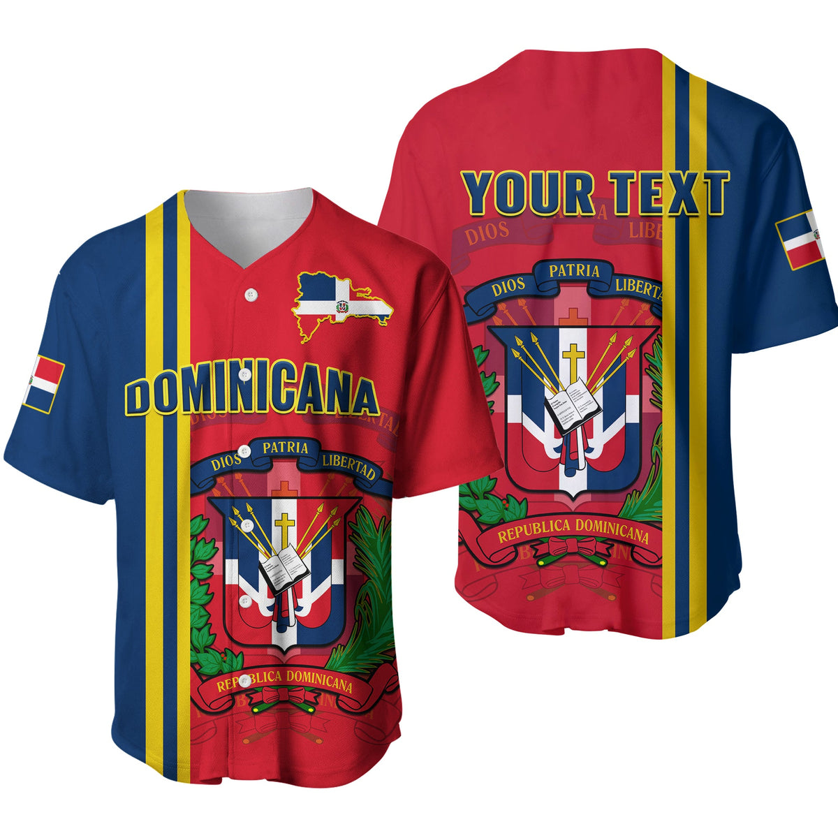 (Custom Personalised) Dominican Republic Baseball Jersey Happy 179 Years Of Independence Ver.01 - Wonder Print Shop