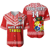 Custom Text And Number Tonga Rugby Baseball Jersey Mate Maa Tonga Pacific Ngatu White - Wonder Print Shop