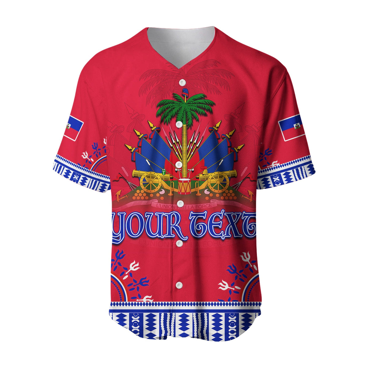 (Custom Personalised) Haiti Baseball Jersey Dashiki Style Gorgeous LT13 - Wonder Print Shop
