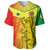 Senegal Baseball Jersey Lion With Senegal Map Reggae Style - Wonder Print Shop