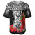 Custom Personalised Guam Chamorro Baseball Jersey Guaman Latte Stone Tropical Flowers Black Style - Wonder Print Shop