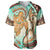Hawaii Baseball Jersey Polynesian Shark And Sea Turtle Dreamy Turquoise Artsy - Wonder Print Shop