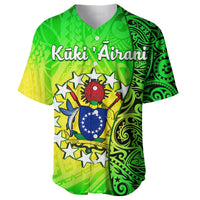 Cook Islands Baseball Jersey Cook Islands Coat Of Arms Turtle Polynesian - Wonder Print Shop