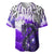 Custom Personalised Manaia Maori Baseball Jersey Fern Aotearoa Purple Waves LT13 - Wonder Print Shop
