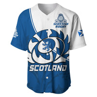 (Custom Text and Number) Scotland Rugby Baseball Jersey Scottish Coat Of Arms Mix Thistle Newest Version - Wonder Print Shop