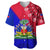 (Custom Personalised) Haiti Baseball Jersey Haiti Flag Dashiki Simple Style - Wonder Print Shop