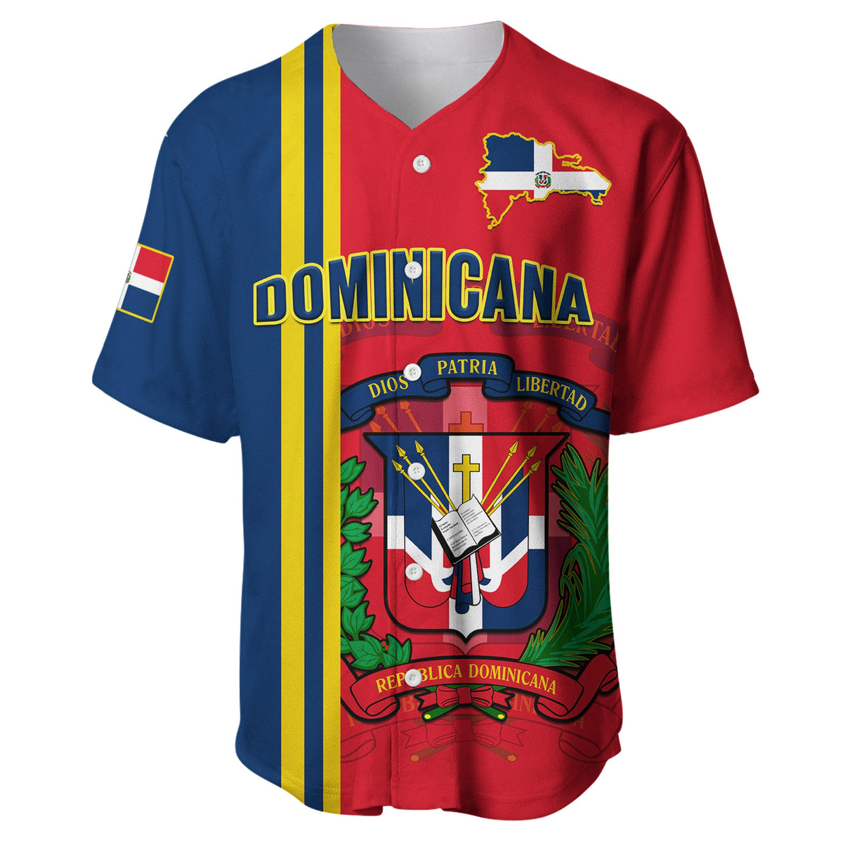 (Custom Personalised) Dominican Republic Baseball Jersey Happy 179 Years Of Independence Ver.01 - Wonder Print Shop