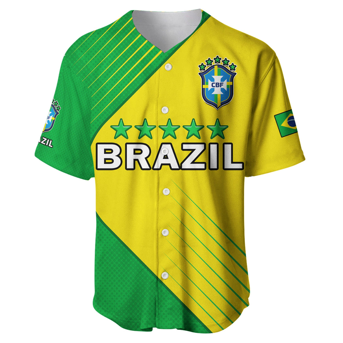 Brazil Football Baseball Jersey Brasil Map Come On Canarinho Sporty Style - Wonder Print Shop