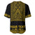 Custom Personalised Polynesian Baseball Jersey Dashiki With Polynesian Tattoo Royal Golden Version - Wonder Print Shop