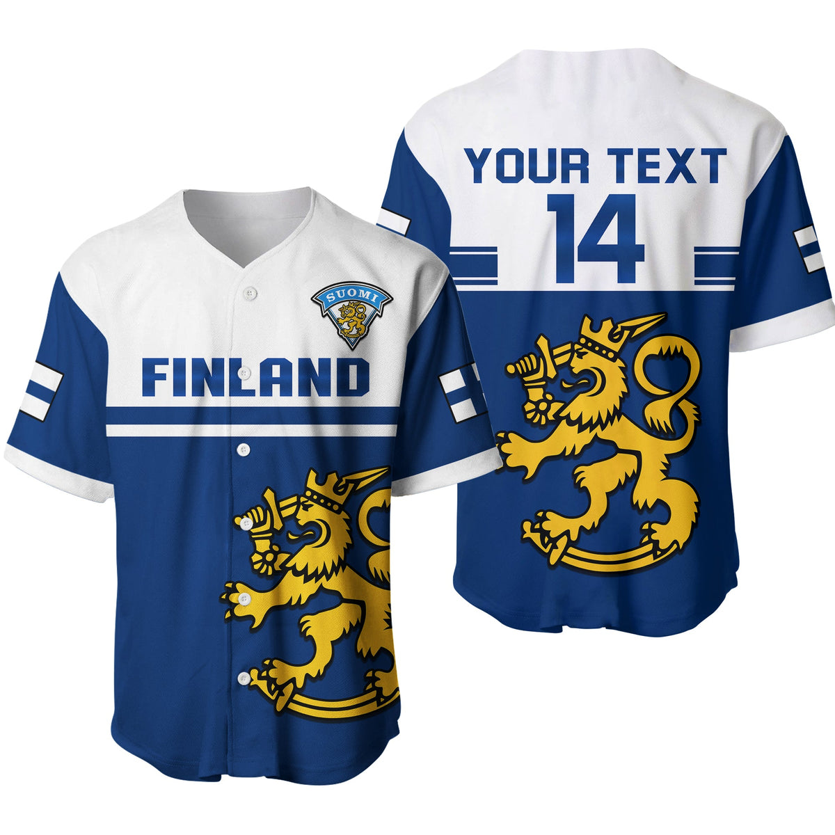 (Custom Text And Number) Finland Hockey 2023 Baseball Jersey Come On Suomi Ver.01 - Wonder Print Shop
