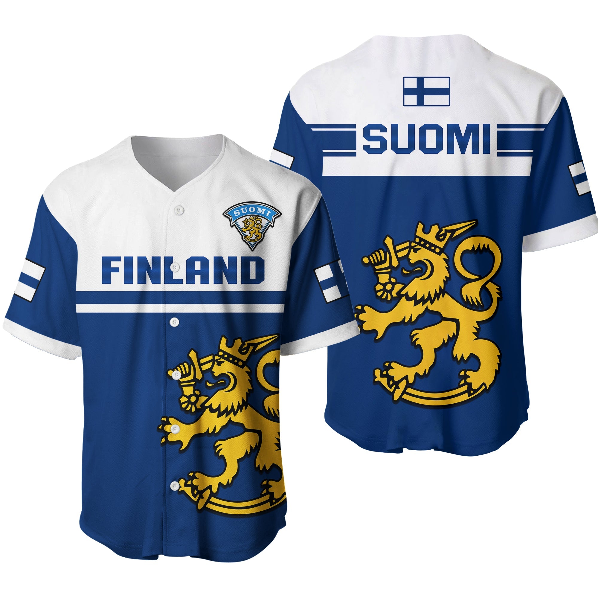 Finland Hockey 2023 Baseball Jersey Come On Suomi Ver.01 - Wonder Print Shop