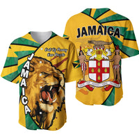 Jamaica Athletics Baseball Jersey Jamaican Flag Mix Lion Sporty Style - Wonder Print Shop