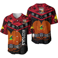 Black PNG rugby baseball jersey with bird-of-paradise front graphic and red trim