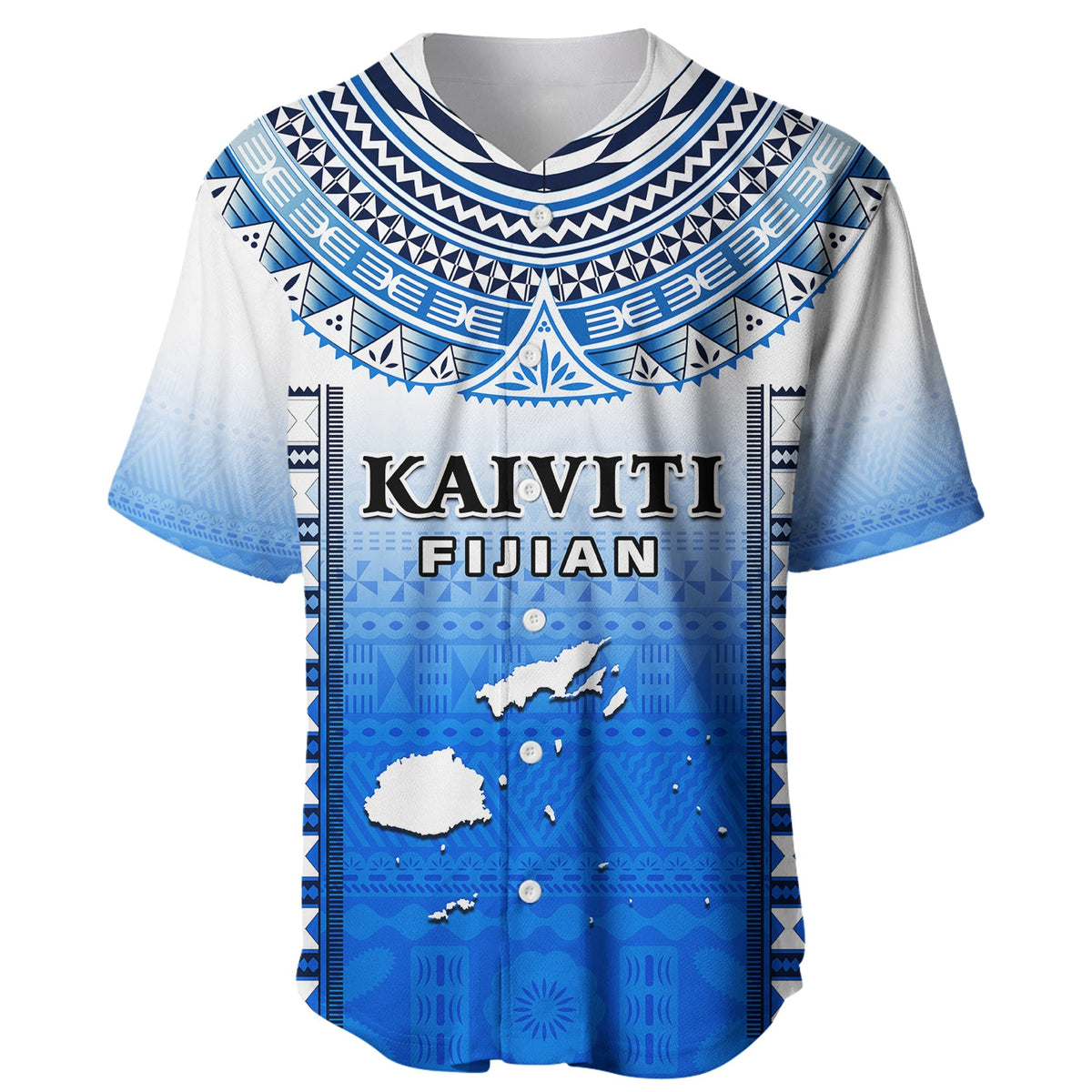Fiji Baseball Jersey Kaiviti Fijian Special Tapa Pattern - Wonder Print Shop