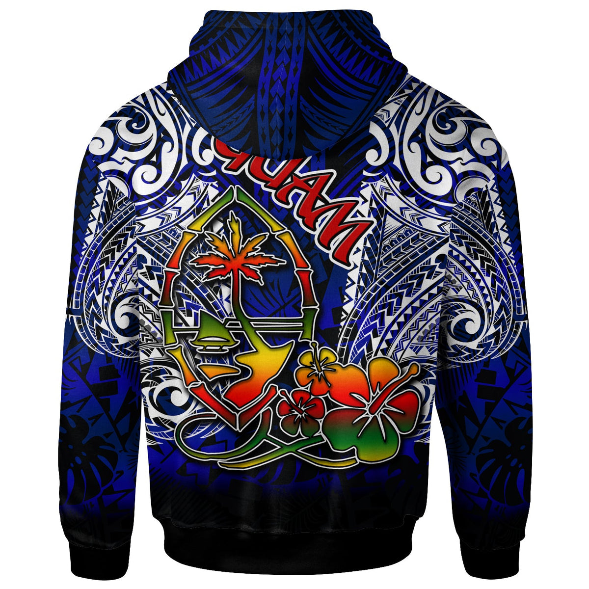 Guam Hoodie Custom Guam independence Day With Polynesian Tattoo Patterns LT10 - Wonder Print Shop
