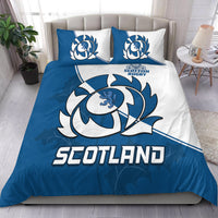 Scotland Rugby Bedding Set Scottish Coat Of Arms Mix Thistle Newest Version - Wonder Print Shop