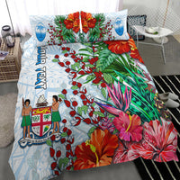 Custom Personalised Fiji Bedding Set Proud Fijian Tapa mix Tagimoucia Flowers LT13 - Wonder Print Shop