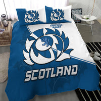 Scotland Rugby Bedding Set Scottish Coat Of Arms Mix Thistle Newest Version - Wonder Print Shop