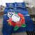 Samoa Rugby Bedding Set Manu Samoa Polynesian Hibiscus Blue Style - Wonder Print Shop