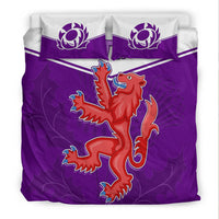 Scottish Rugby Bedding Set Map Of Scotland Thistle Purple Version - Wonder Print Shop