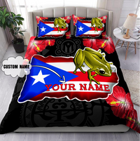 Customize Name Coqui And Love Puerto Rico Bedding Set - Wonder Print Shop