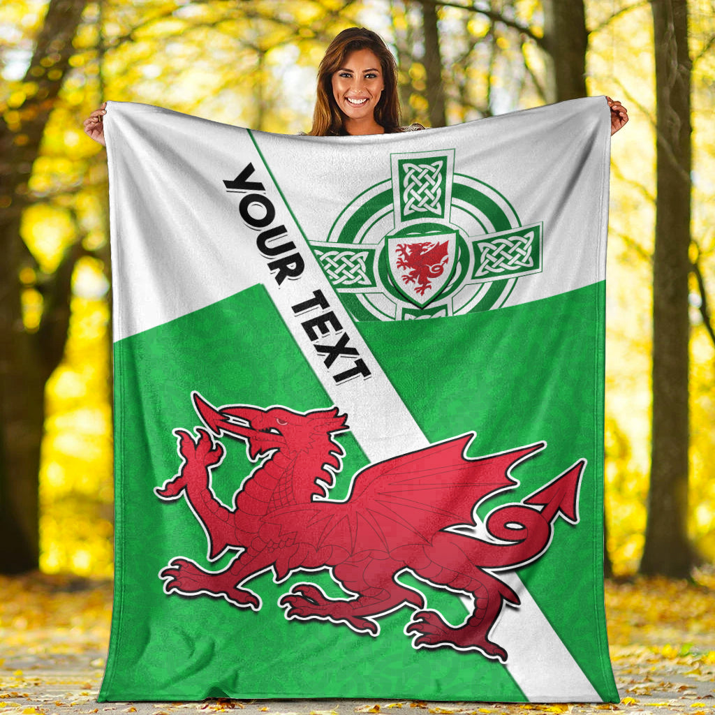 custom-personalised-wales-football-premium-blanket-come-on-welsh-dragons-with-celtic-knot-pattern