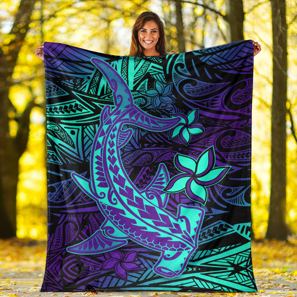 polynesian-permium-blanket-purple-paradise-hawaiian-tribal-hammerhead-shark-lt14