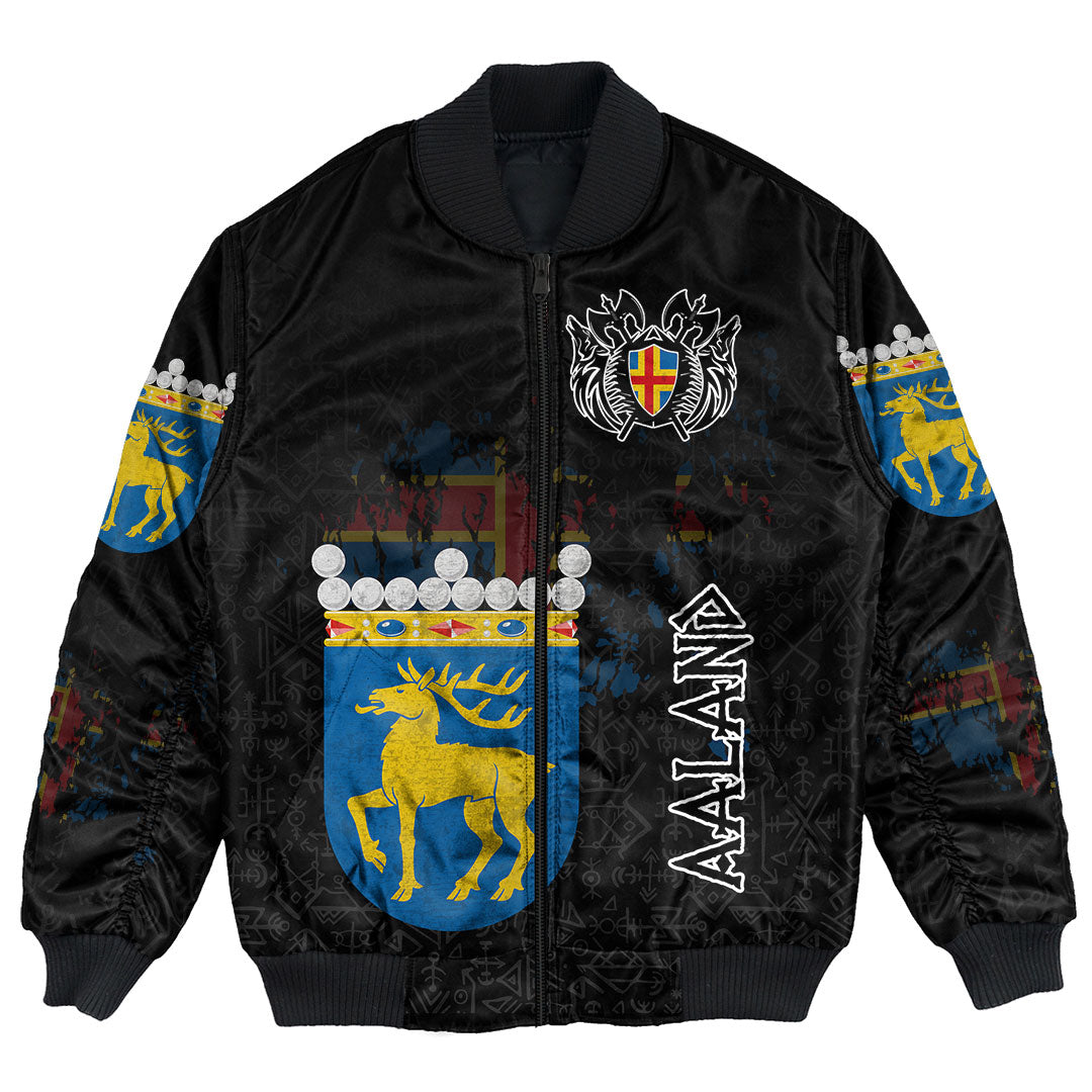 (Custom) Viking - land Flag and Map Bomber Jackets style Viking Geri and Freki RLT12 - Wonder Print Shop