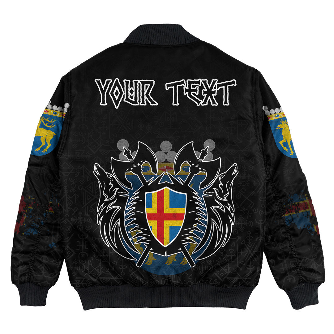(Custom) Viking - land Flag and Map Bomber Jackets style Viking Geri and Freki RLT12 - Wonder Print Shop