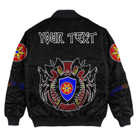 (Custom) Viking - Kven Flag and Map Bomber Jackets style Viking Geri and Freki RLT12 - Wonder Print Shop