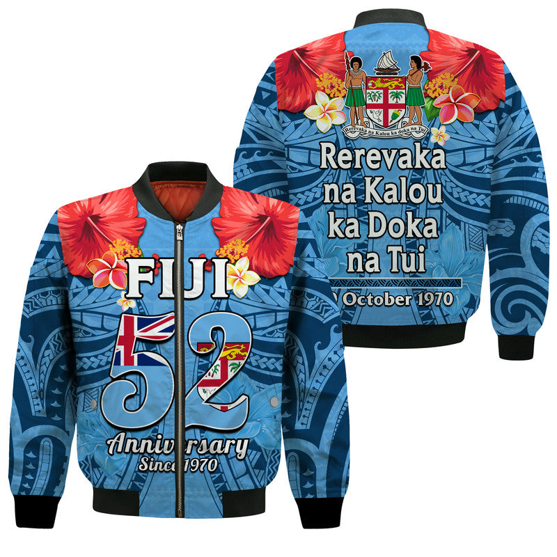 Fiji 1970 Bomber Jacket Happy 52 Years Independence Anniversary - Wonder Print Shop