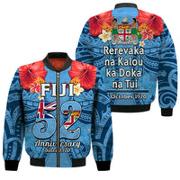 Fiji 1970 Bomber Jacket Happy 52 Years Independence Anniversary - Wonder Print Shop