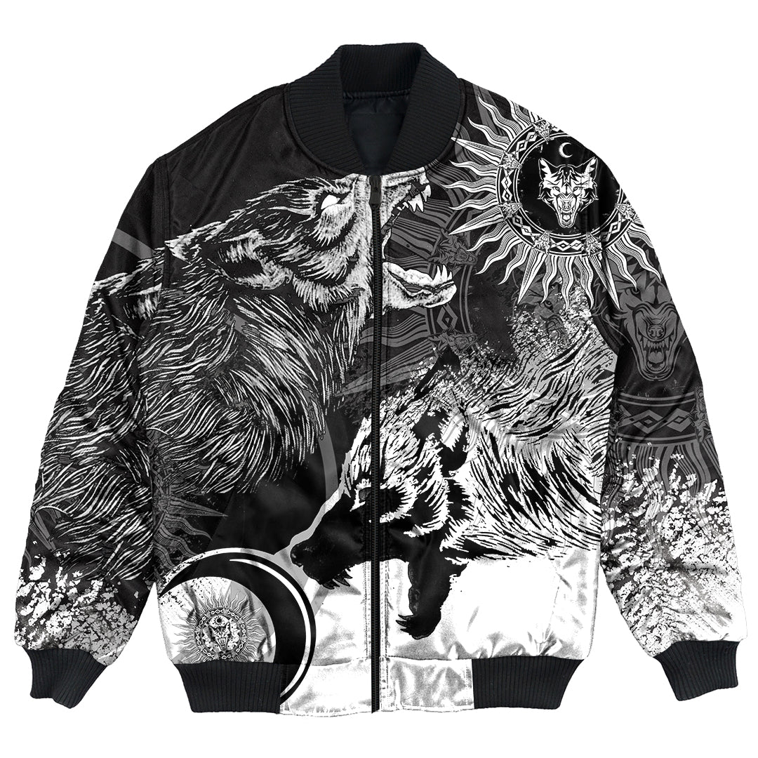 Viking Skoll and Hati New Style Bomber Jacket RLT12 - Wonder Print Shop