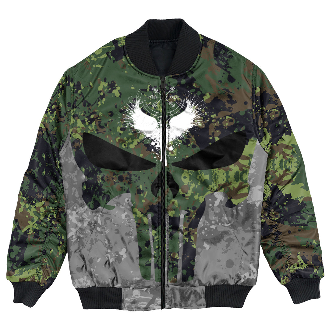 Viking Viking Skull Punisher Style Camo Bomber Jackets RLT12 - Wonder Print Shop