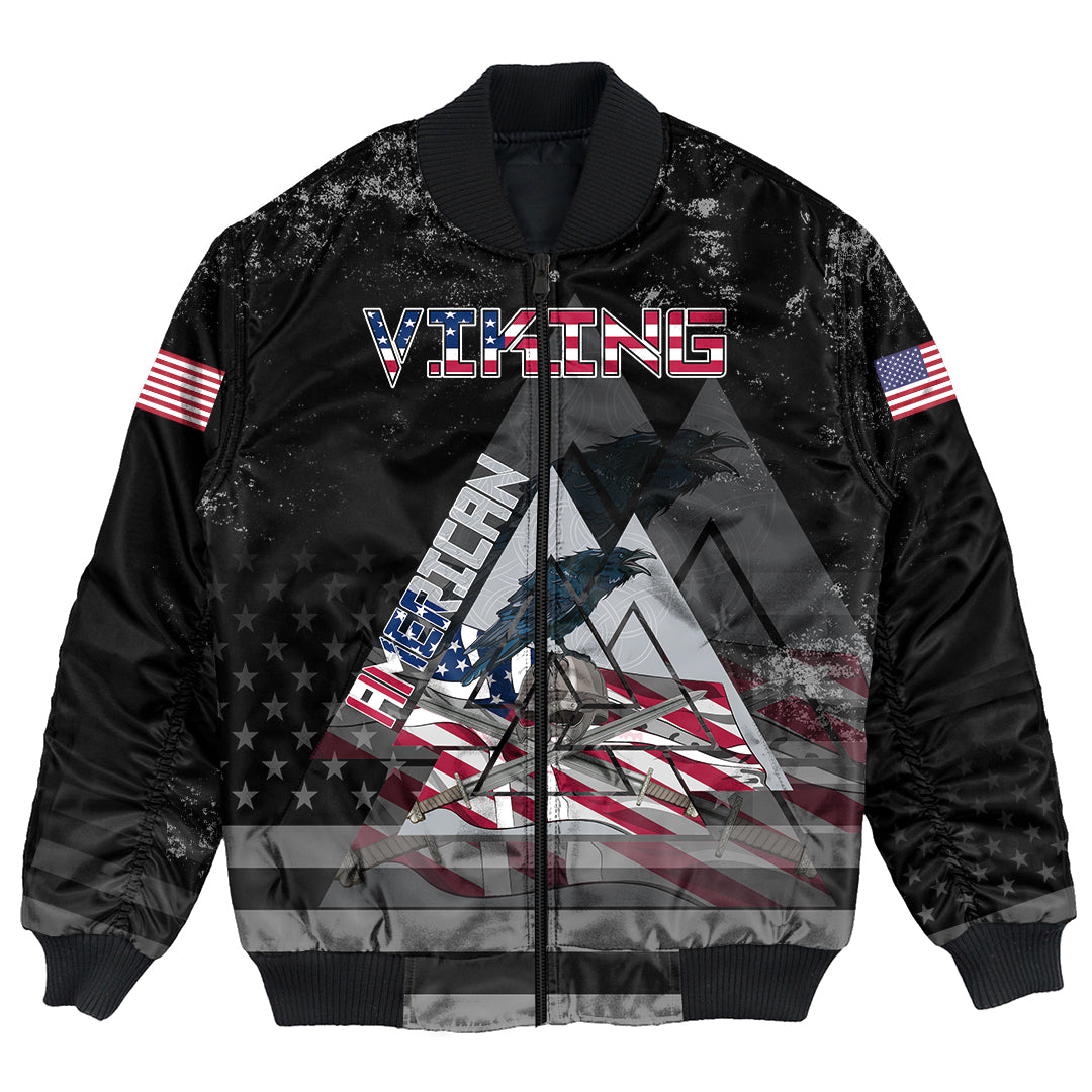 Viking American Viking See You In Valhalla Bomber Jacket RLT12 - Wonder Print Shop
