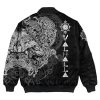 Viking Viking Warrior Valhalla Bomber Jacket Style Vegvisir RLT12 - Wonder Print Shop