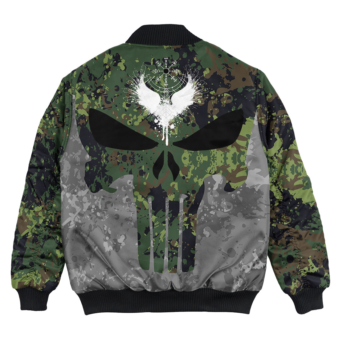 Viking Viking Skull Punisher Style Camo Bomber Jackets RLT12 - Wonder Print Shop