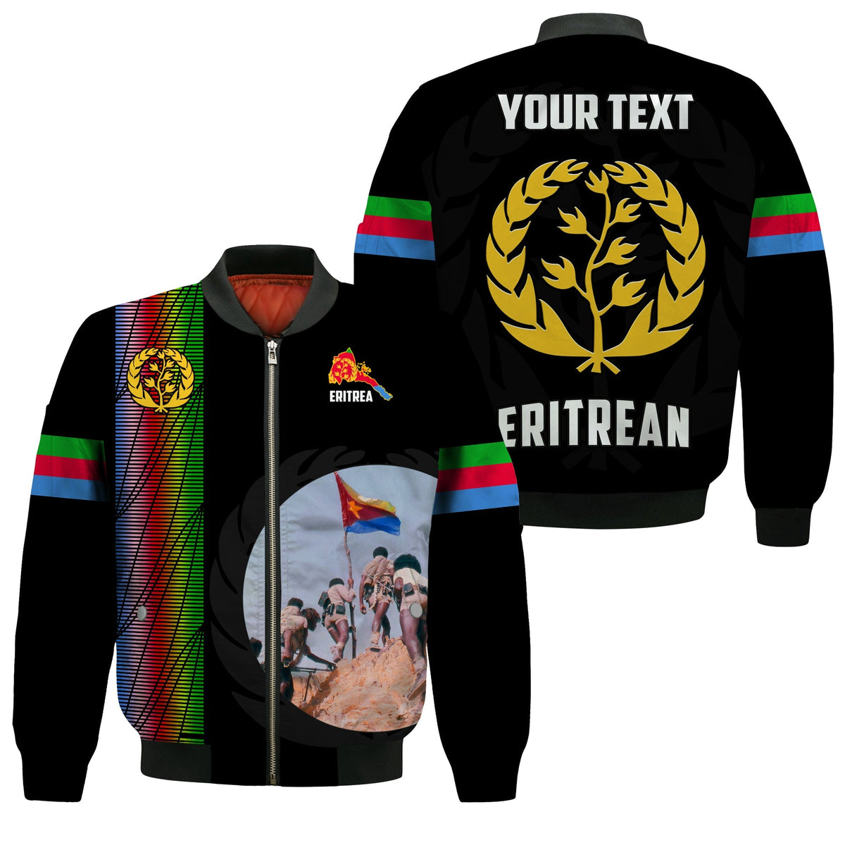 (Custom Personalised) Eritrea EPLF Bomber Jacket Spirit Eritrean LT13 - Wonder Print Shop