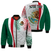 Custom Personalised Mexico Bomber Jacket Mexican Eagles Aztec Pattern LT13 - Wonder Print Shop