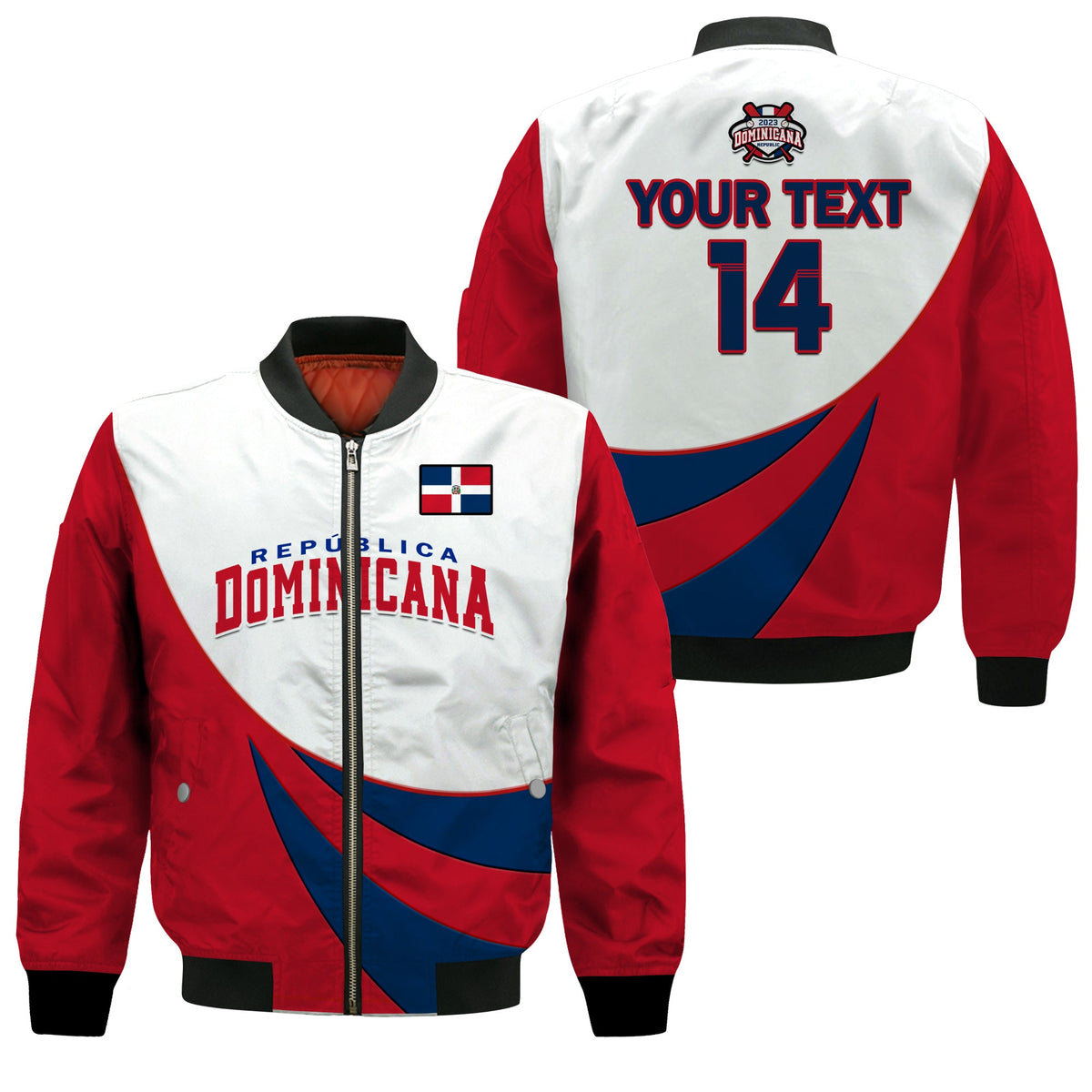 (Custom Text And Number) Republica Dominicana 2023 Bomber Jacket Baseball - Wonder Print Shop